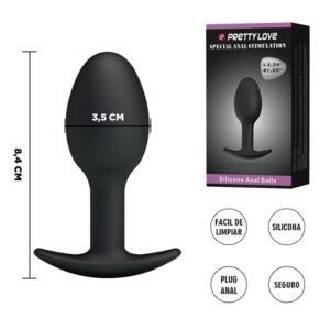 Plug anal silicona bolas pesadas